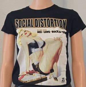 Black Graphic Tee Social Distortion